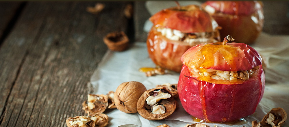 Manzanas horneadas con Brie y Miel